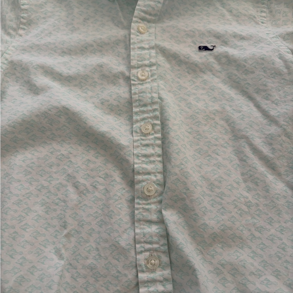 Vineyard Vines Mint Button-Up Shirt - Picture 2 of 3